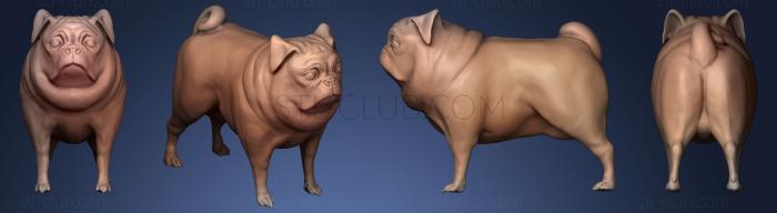 3D model Pug (STL)